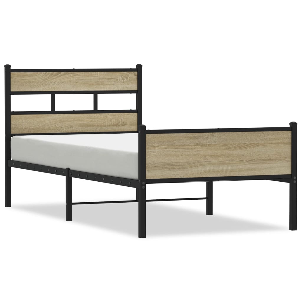 sengeramme 100x190 cm uden madras konstrueret træ sonoma-eg