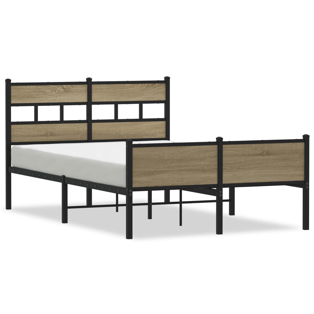 sengeramme 120x190 cm uden madras konstrueret træ sonoma-eg
