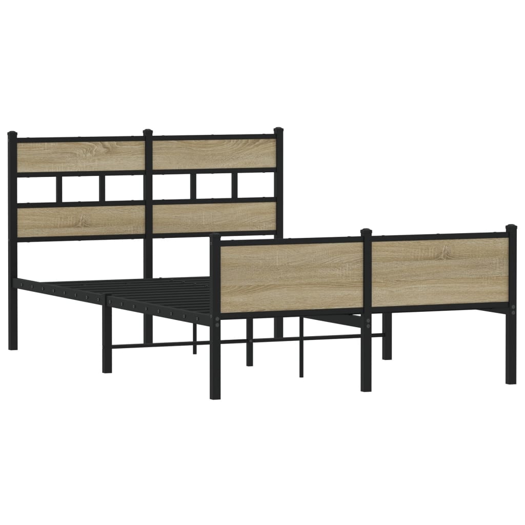 sengeramme 120x190 cm uden madras konstrueret træ sonoma-eg