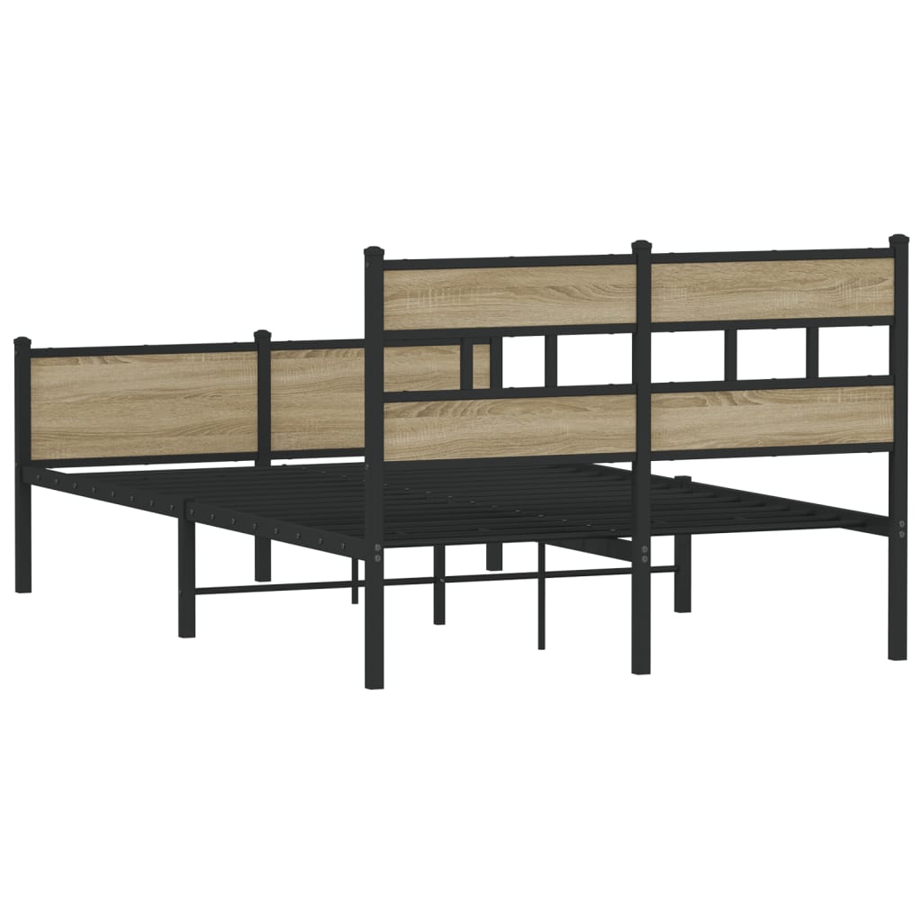 sengeramme 120x190 cm uden madras konstrueret træ sonoma-eg