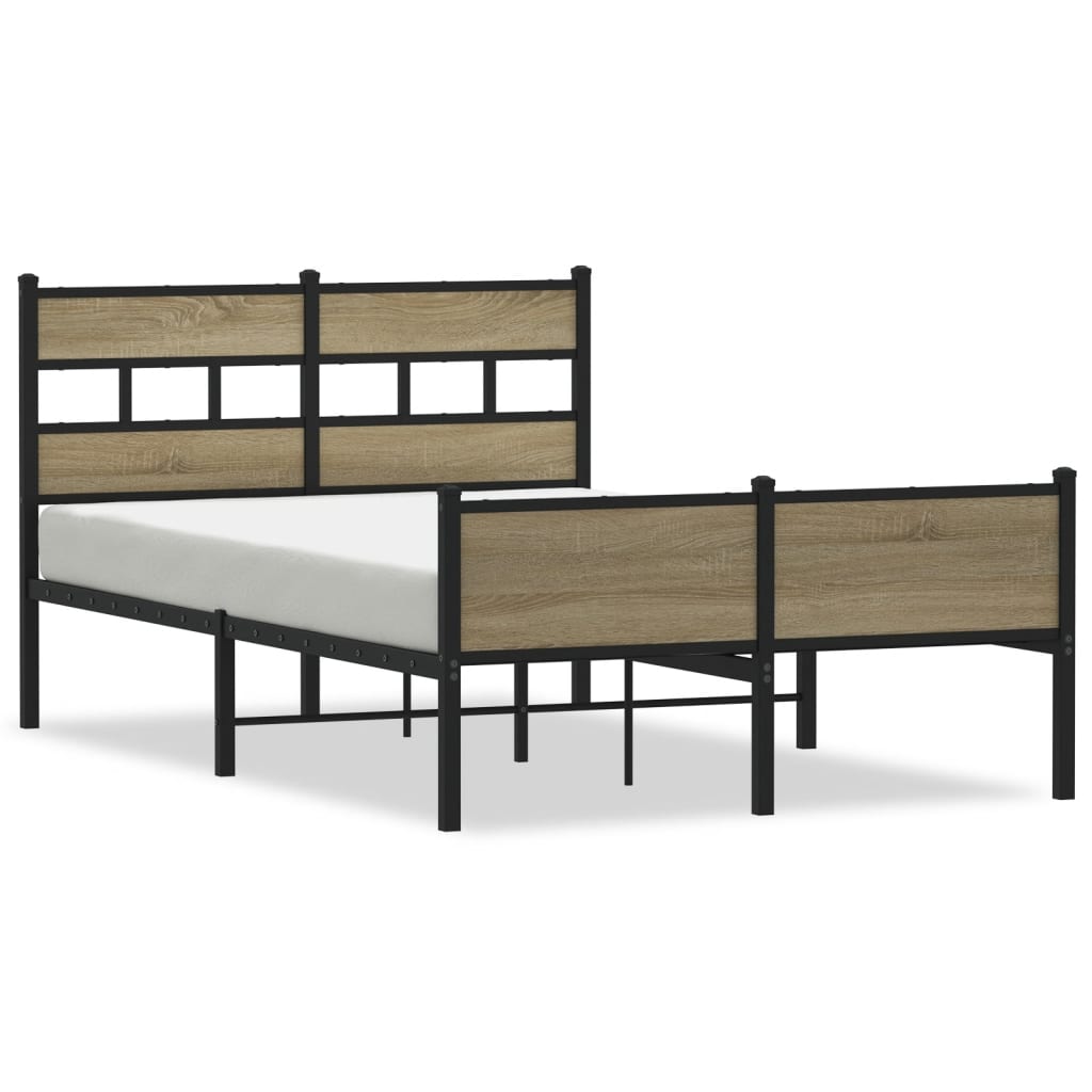 sengeramme 120x200 cm uden madras konstrueret træ sonoma-eg