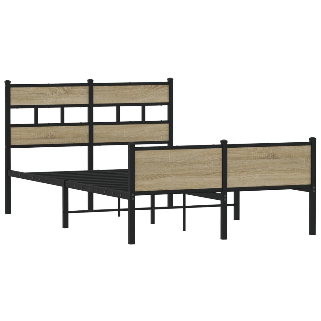 sengeramme 120x200 cm uden madras konstrueret træ sonoma-eg