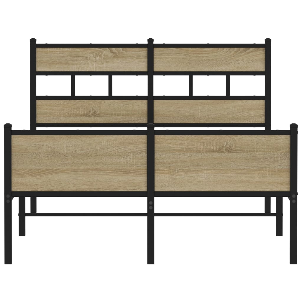 sengeramme 120x200 cm uden madras konstrueret træ sonoma-eg