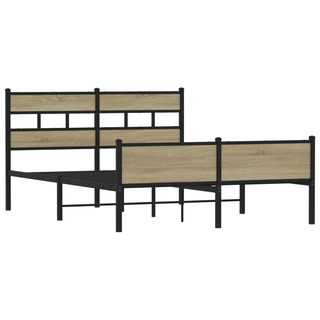 sengeramme 140x200 cm uden madras konstrueret træ sonoma-eg
