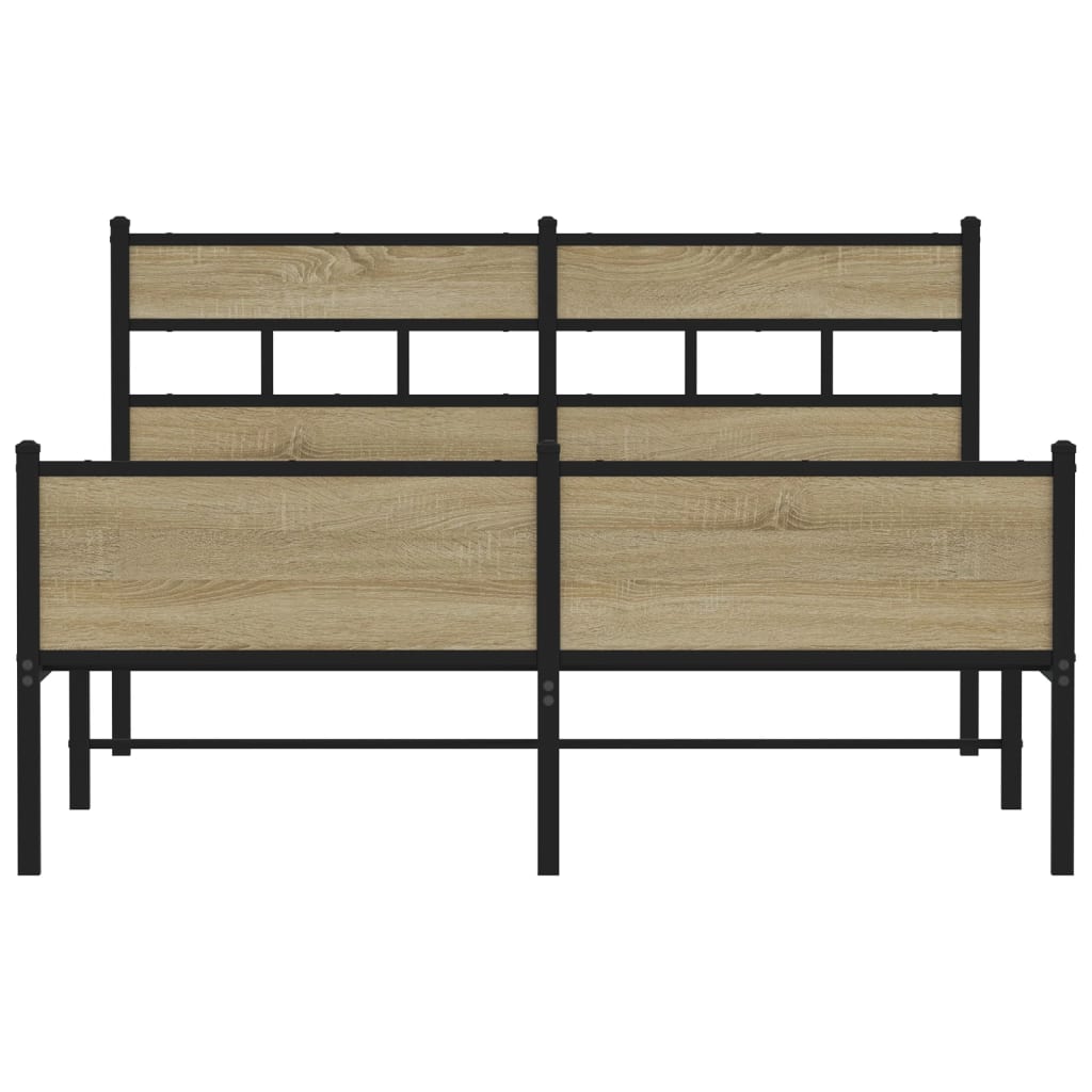 sengeramme 140x200 cm uden madras konstrueret træ sonoma-eg