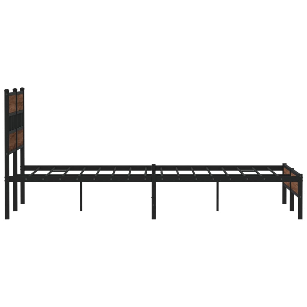 sengeramme 160x200 cm uden madras konstrueret træ brunt eg