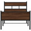 sengeramme 107x200 cm uden madras konstrueret træ brunt eg