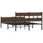 sengeramme 137x190 cm uden madras konstrueret træ brunt eg