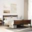 sengeramme 137x190 cm uden madras konstrueret træ brunt eg