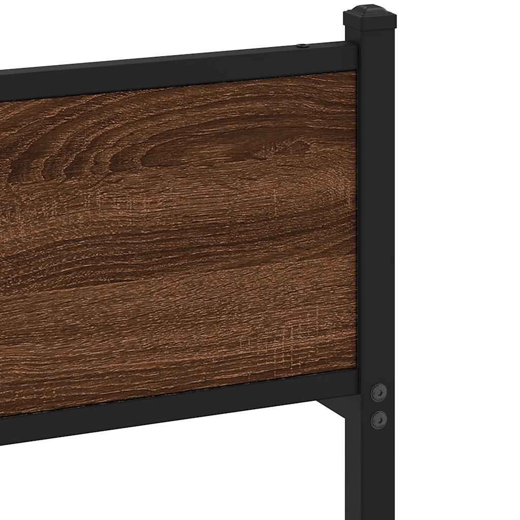 sengeramme 140x190 cm uden madras konstrueret træ brunt eg