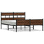sengeramme 140x200 cm uden madras konstrueret træ brunt eg