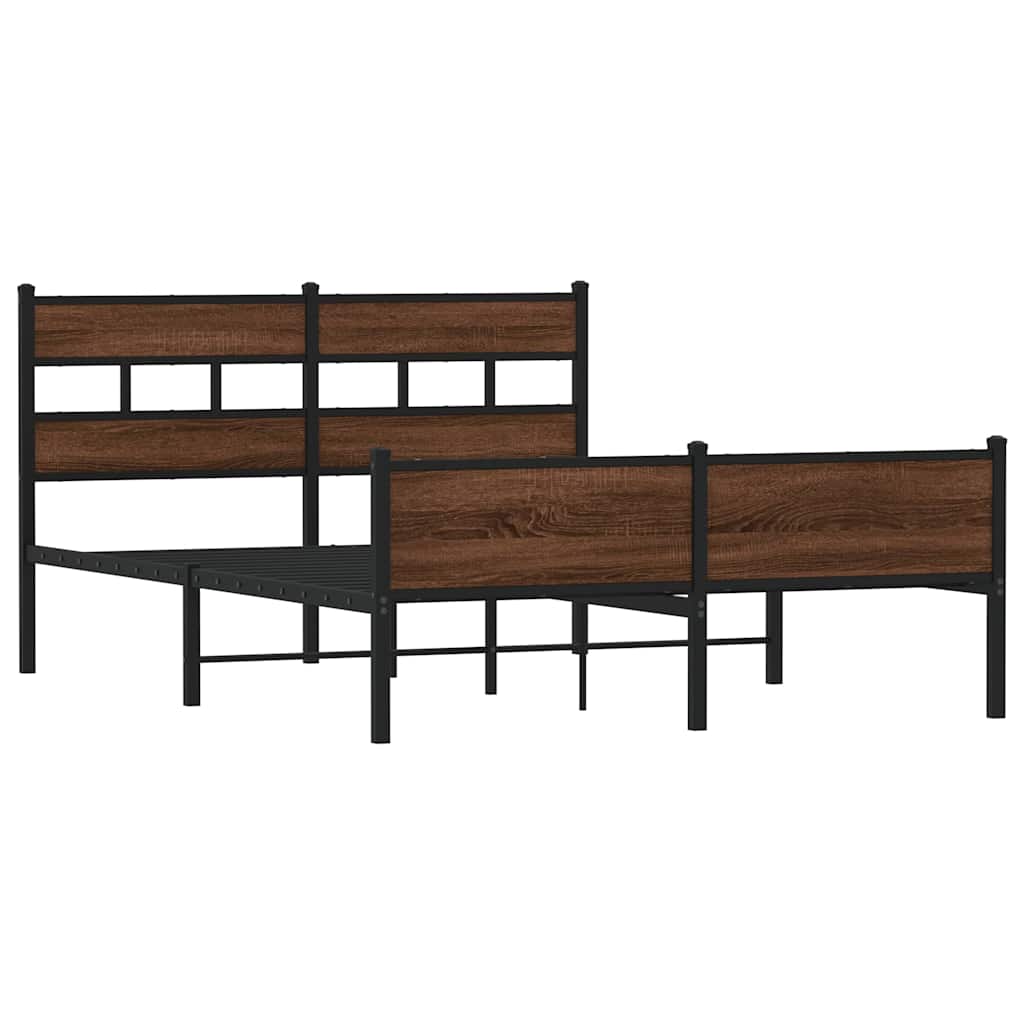 sengeramme 140x200 cm uden madras konstrueret træ brunt eg