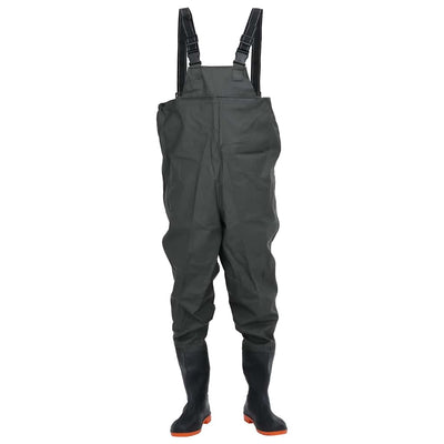 waders med støvler str. 42 mørkegrøn