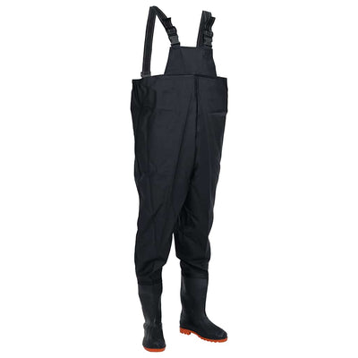 waders med støvler str. 38 sort