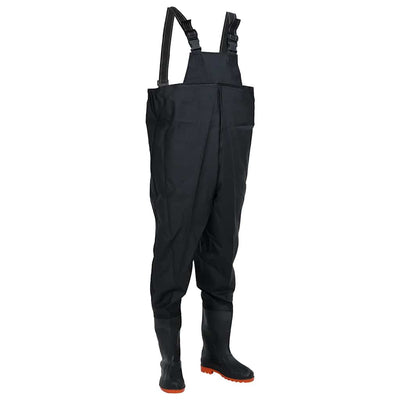 waders med støvler str. 40 sort