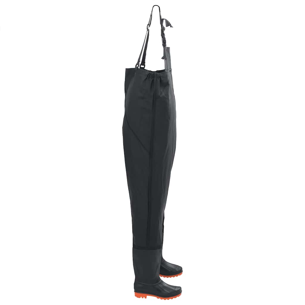 waders med støvler str. 40 sort