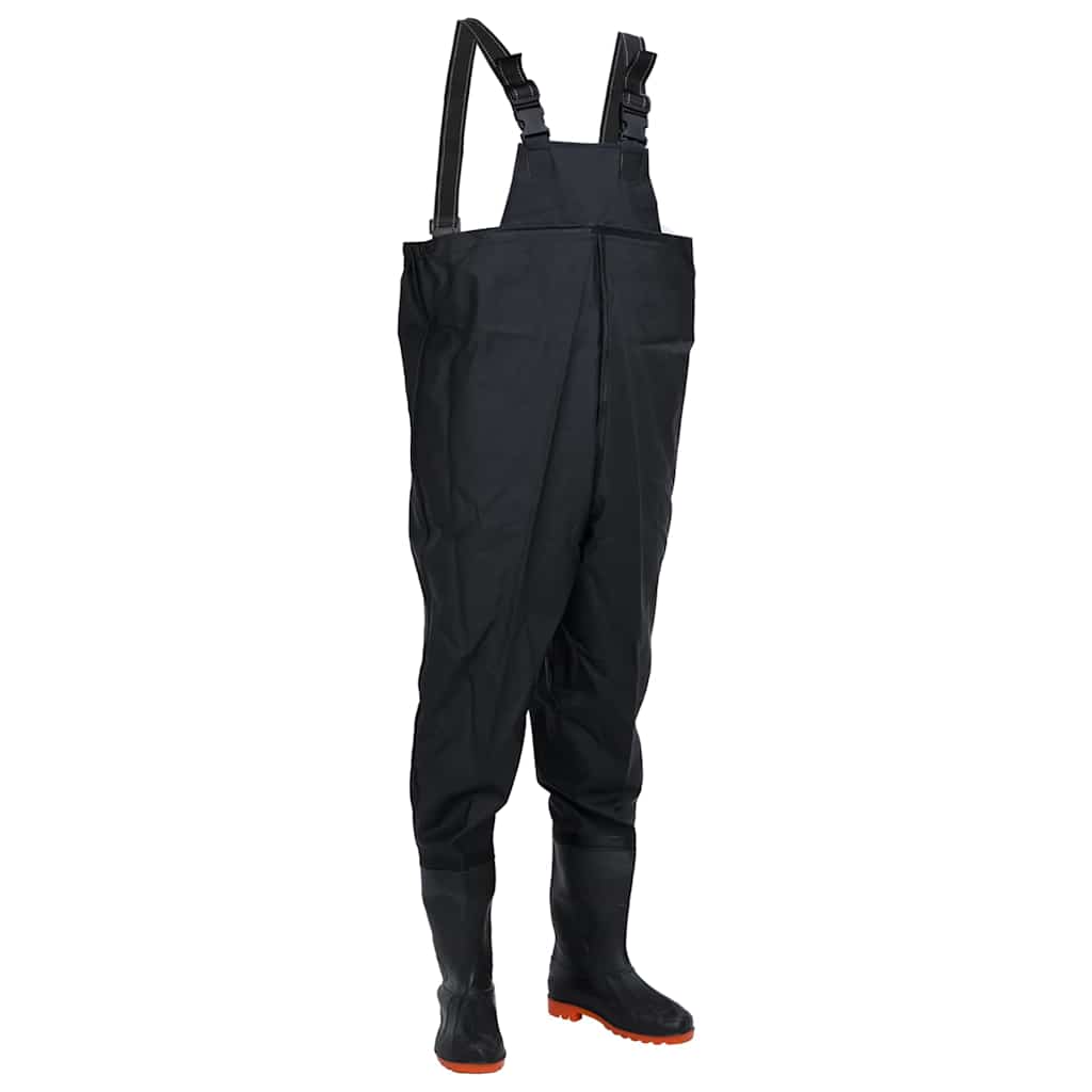waders med støvler str. 41 sort