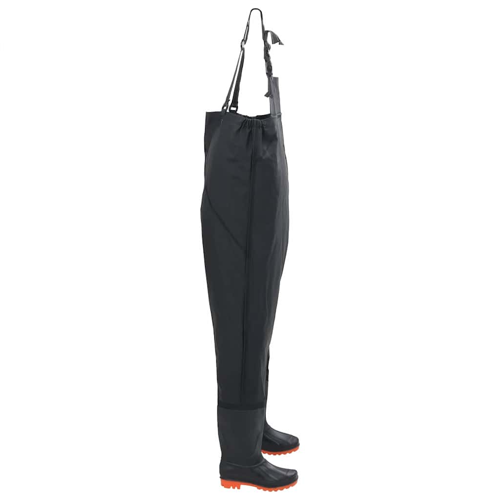 waders med støvler str. 41 sort