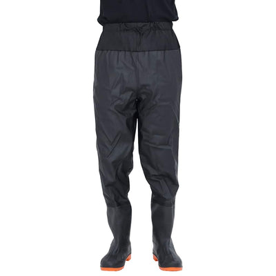 waist waders med støvler str. 38 sort