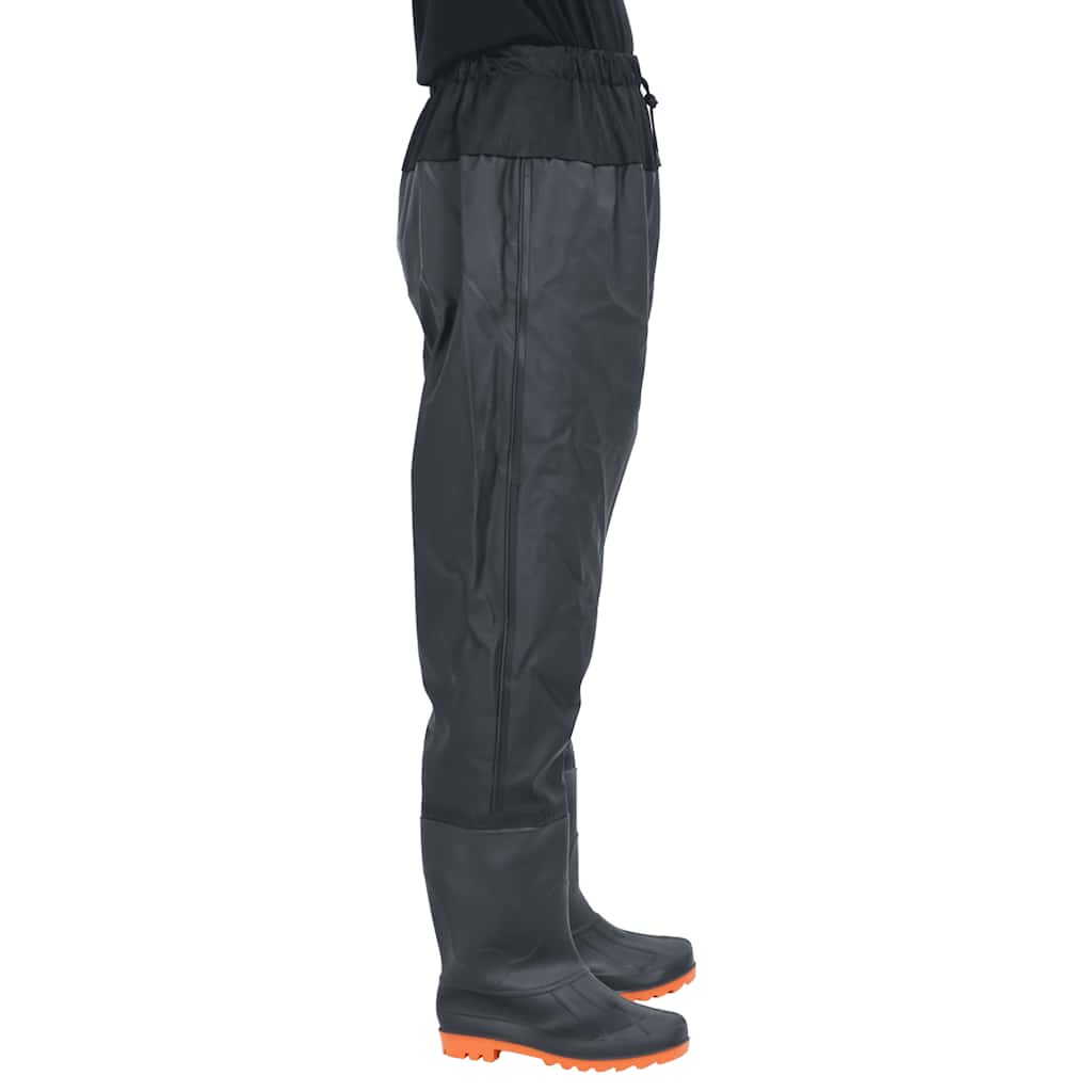 waist waders med støvler str. 42 sort