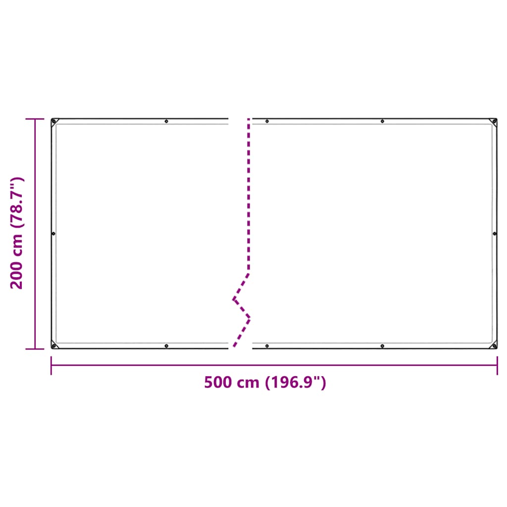 klar presenning med øjer 2x5 m polyethylen