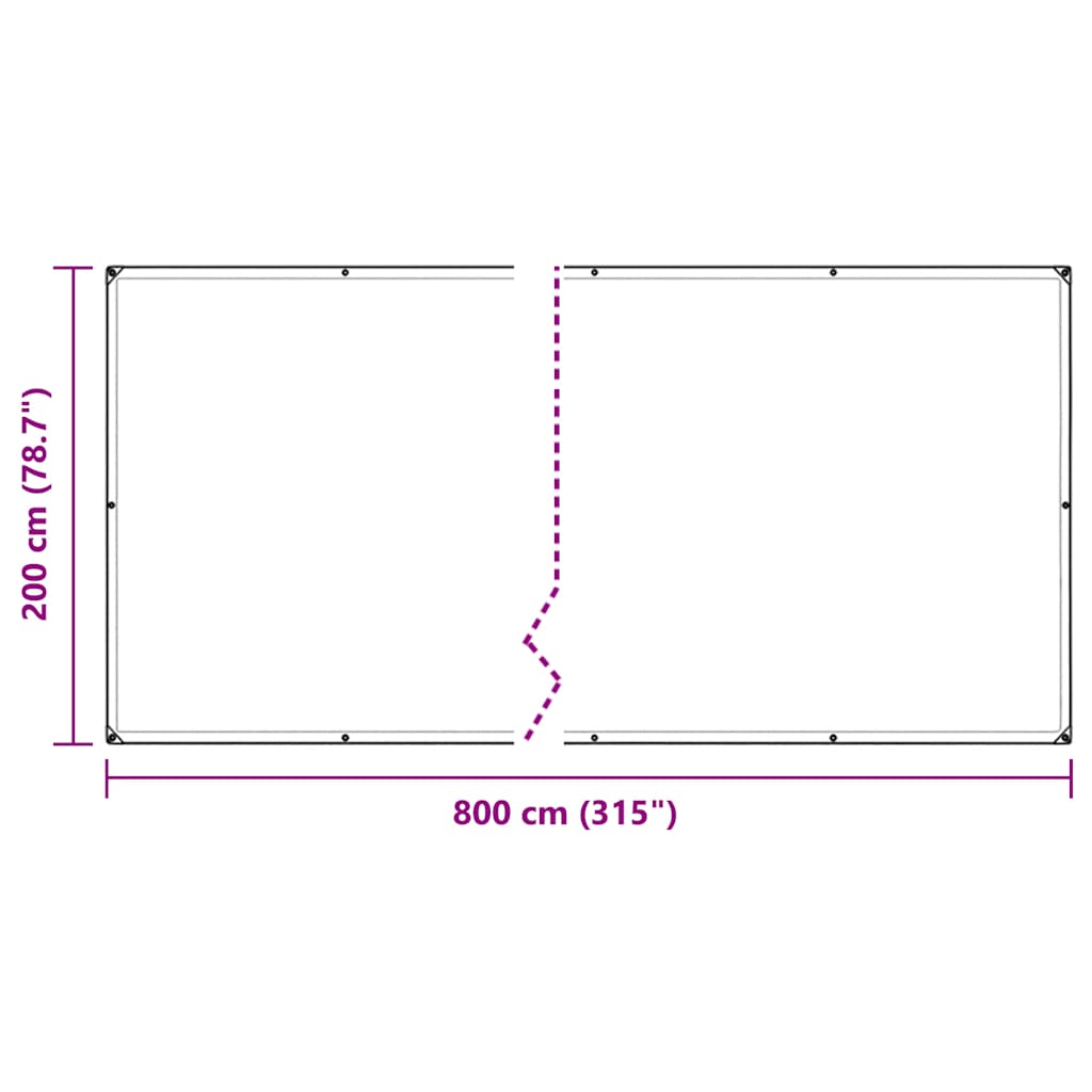 klar presenning med øjer 2x8 m polyethylen