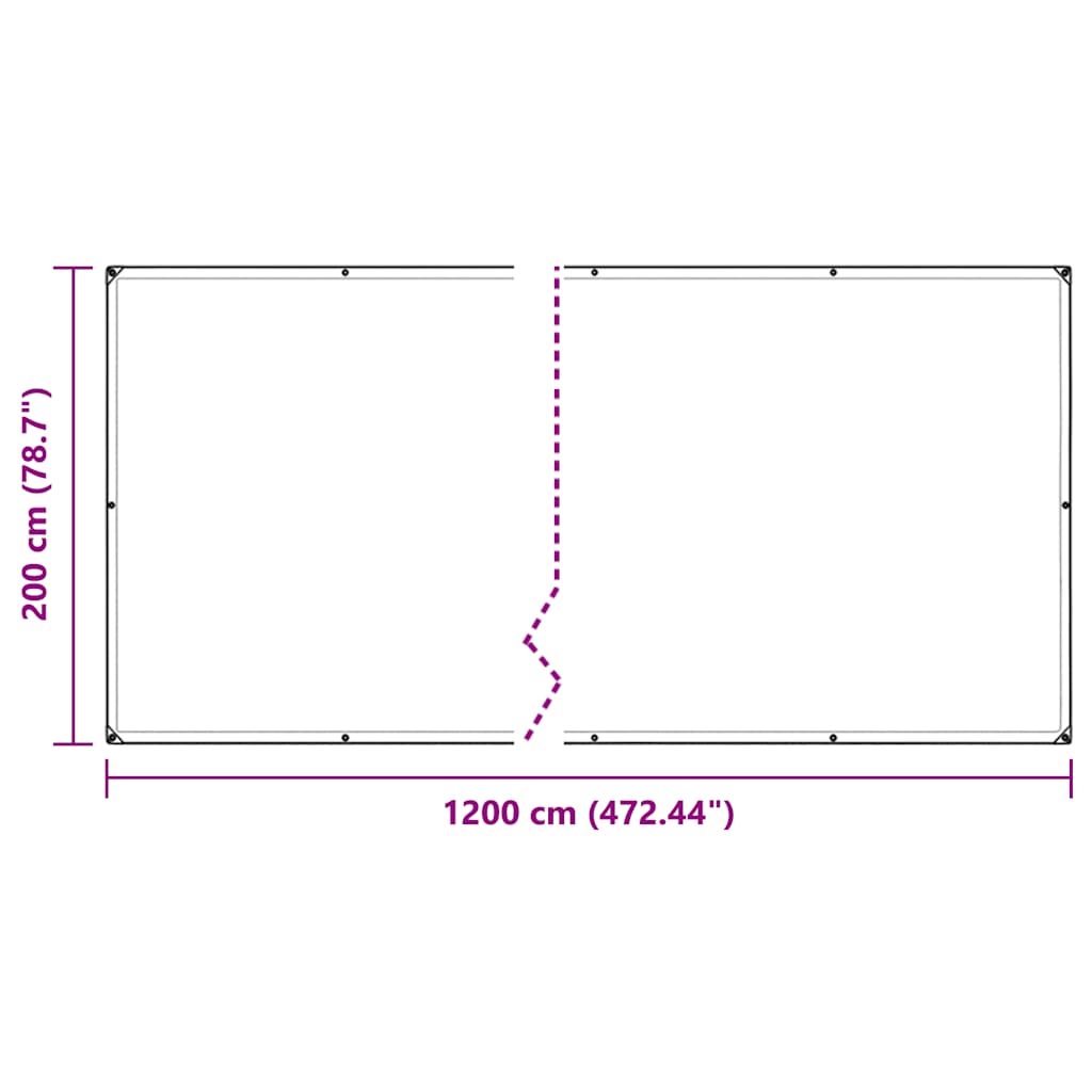 klar presenning med øjer 2x12 m polyethylen