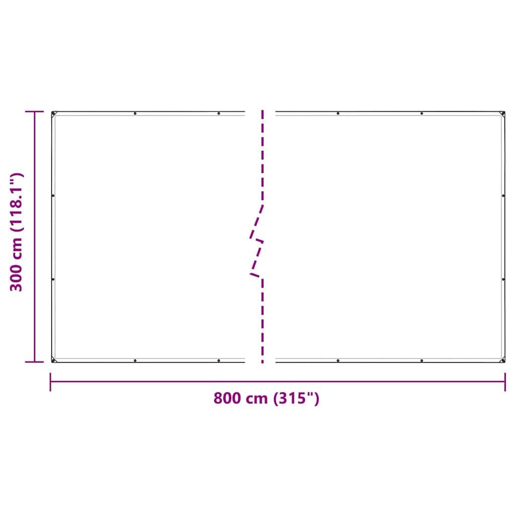 klar presenning med øjer 3x8 m polyethylen