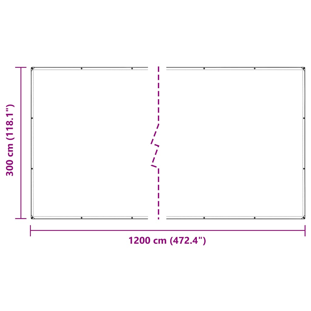 klar presenning med øjer 3x12 m polyethylen