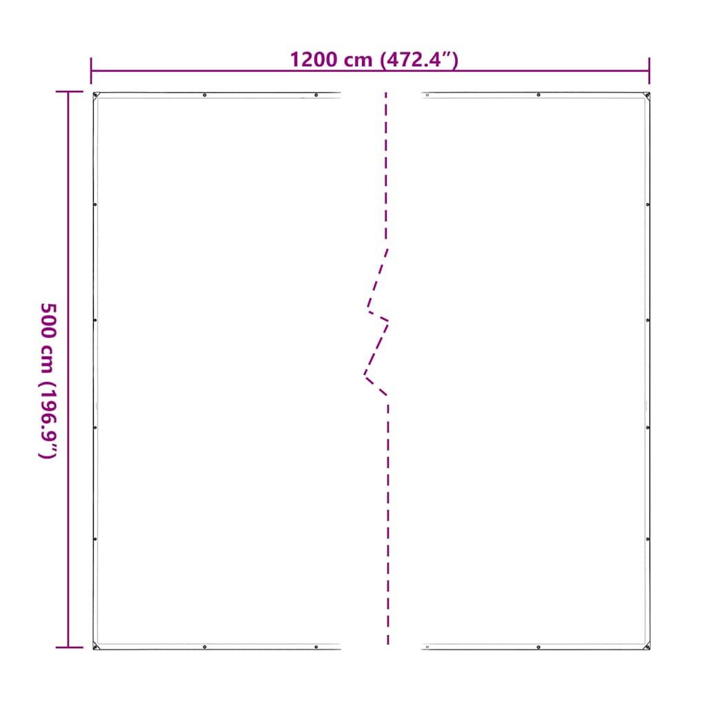 klar presenning med øjer 5x12 m polyethylen