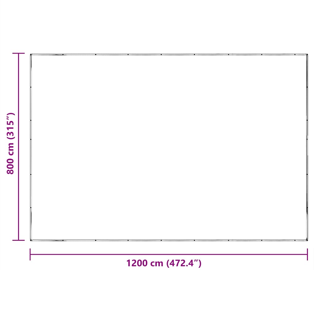 klar presenning med øjer 8x12 m polyethylen