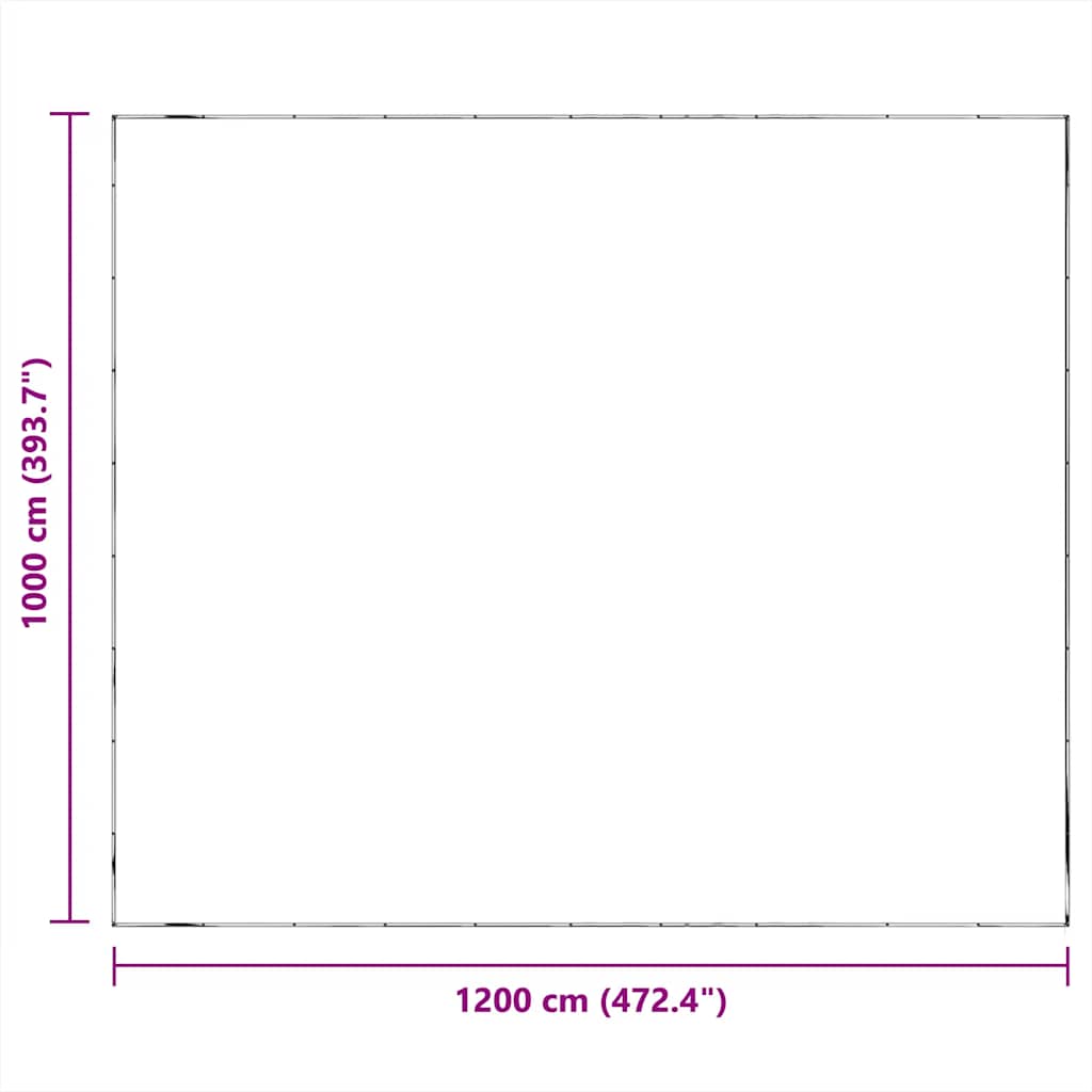 klar presenning med øjer 10x12 m polyethylen