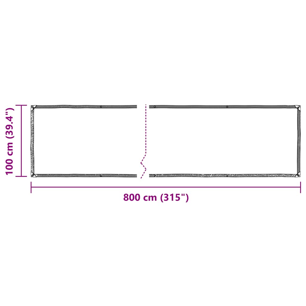 klar presenning med øjer 1x8 m polyethylen