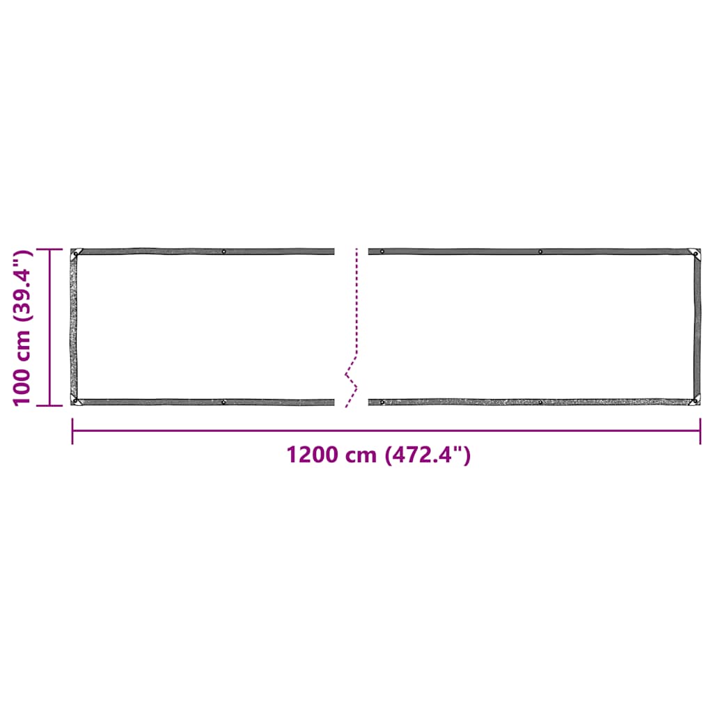 klar presenning med øjer 1x12 m polyethylen