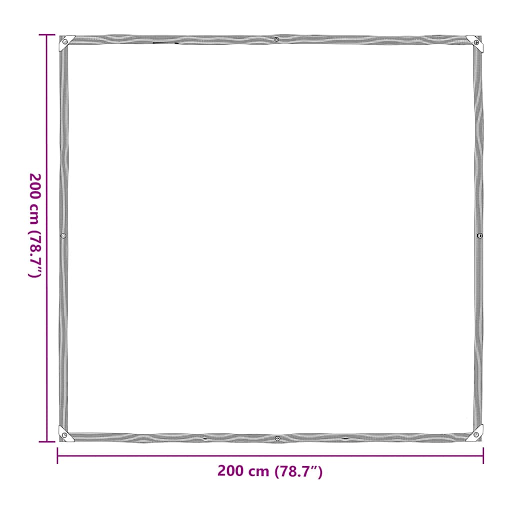 klar presenning med øjer 2x2 m polyethylen