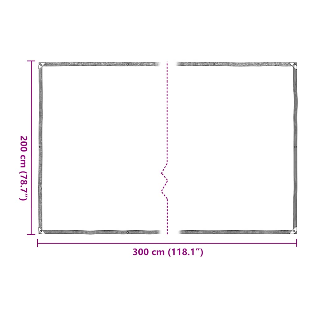 klar presenning med øjer 2x3 m polyethylen