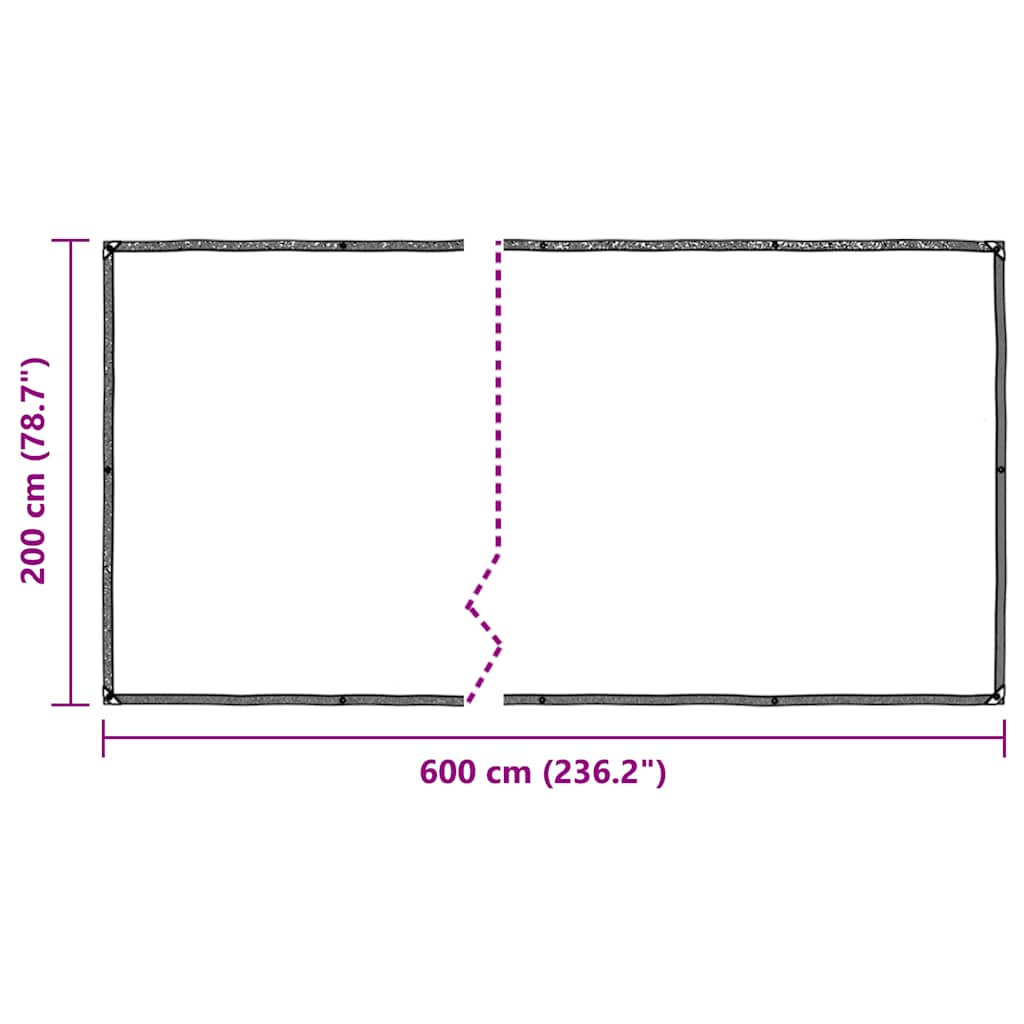 klar presenning med øjer 2x6 m polyethylen