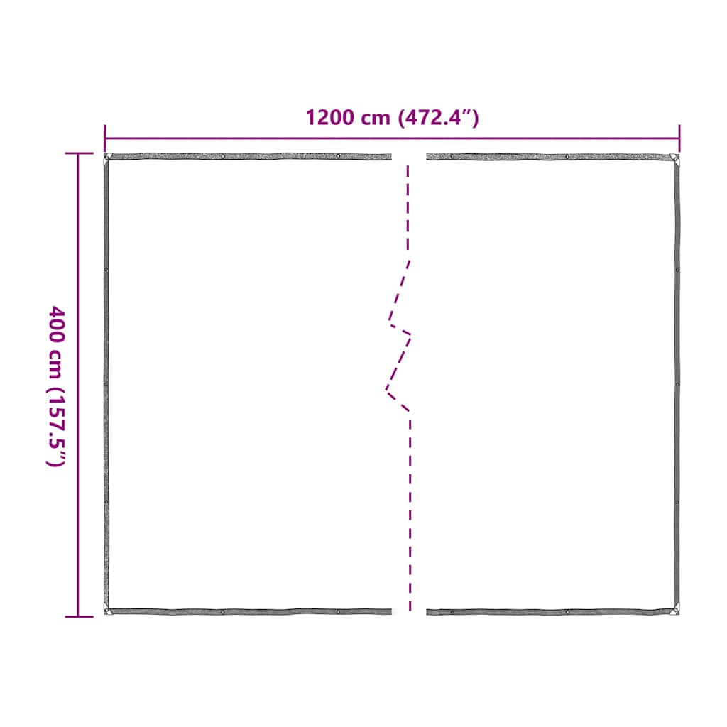 klar presenning med øjer 4x12 m polyethylen