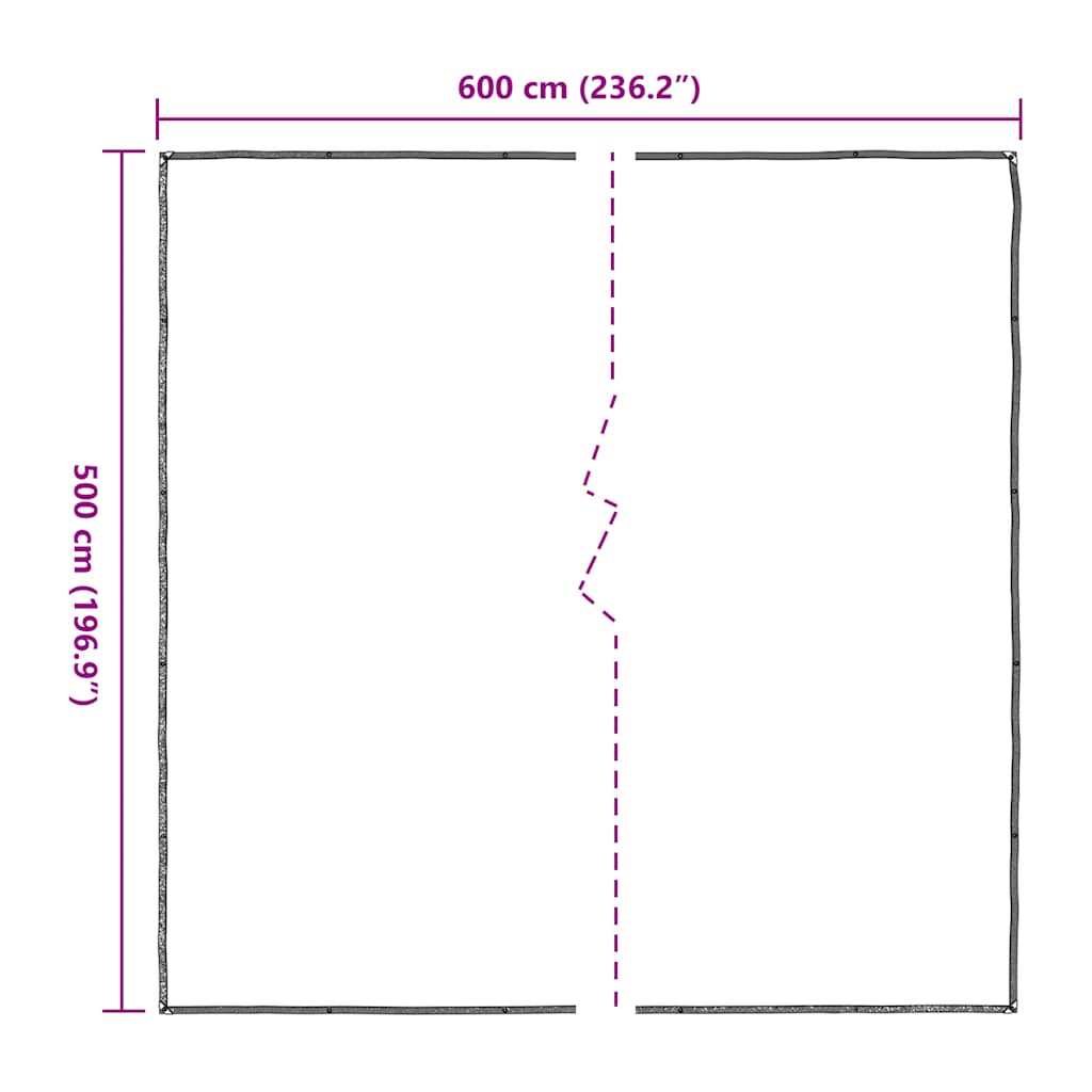 klar presenning med øjer 5x6 m polyethylen