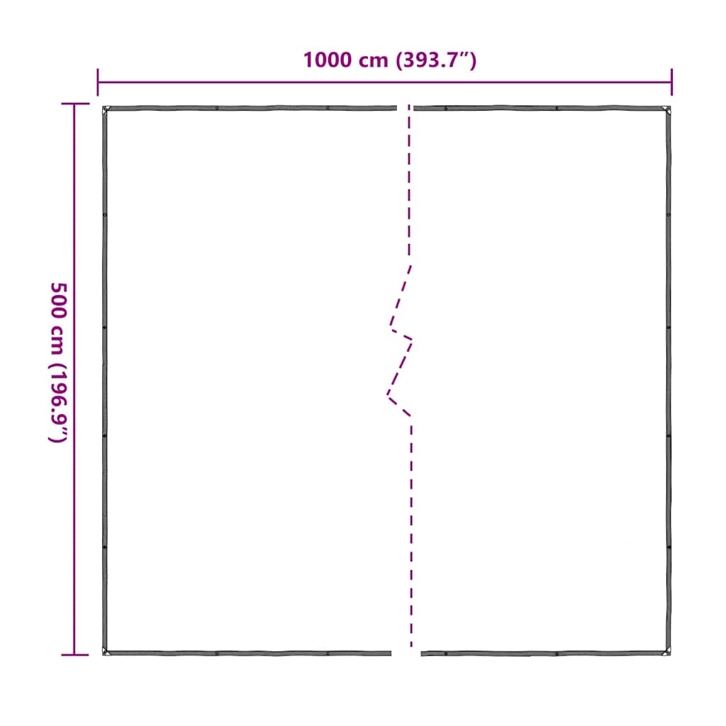 klar presenning med øjer 5x10 m polyethylen