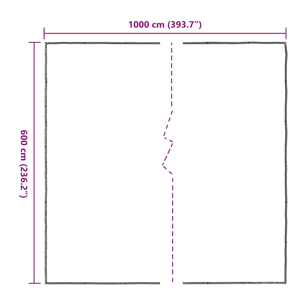 klar presenning med øjer 6x10 m polyethylen