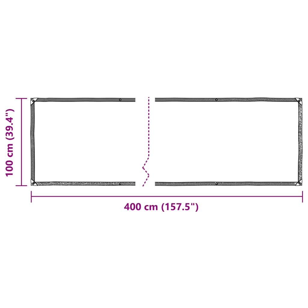 klar presenning med øjer 1x4 m PVC