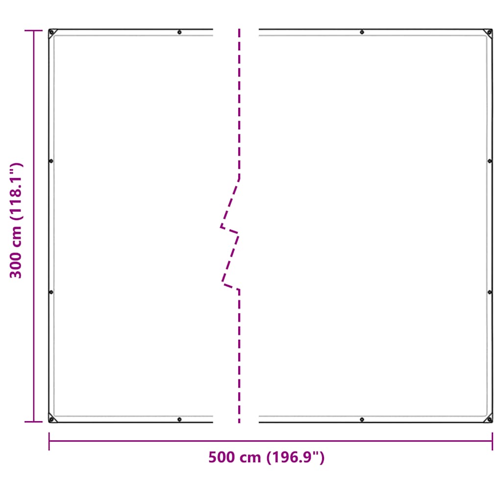 klar presenning med øjer 3x5 m PVC