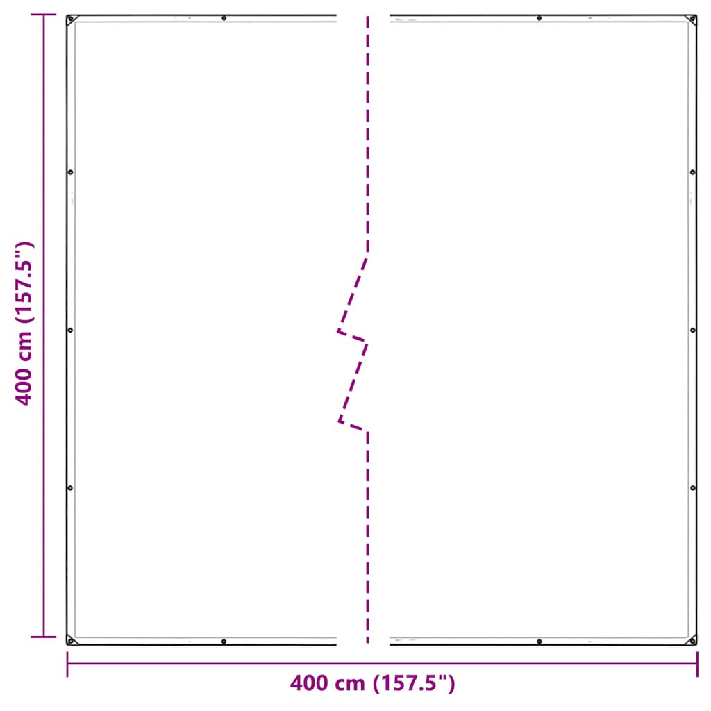 klar presenning med øjer 4x4 m PVC