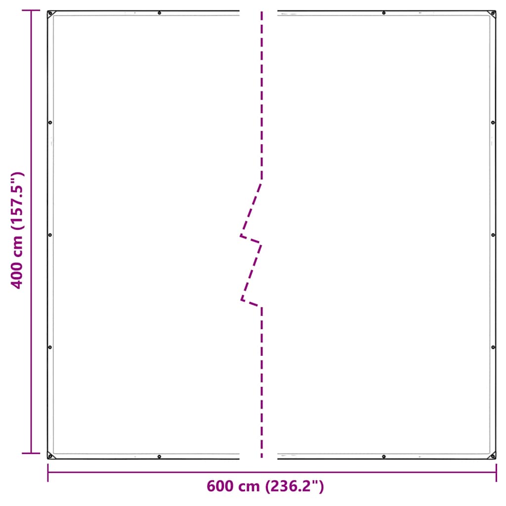 klar presenning med øjer 4x6 m PVC