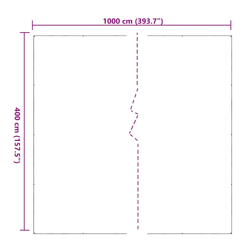 klar presenning med øjer 4x10 m PVC