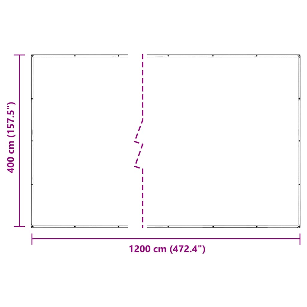 klar presenning med øjer 4x12 m PVC