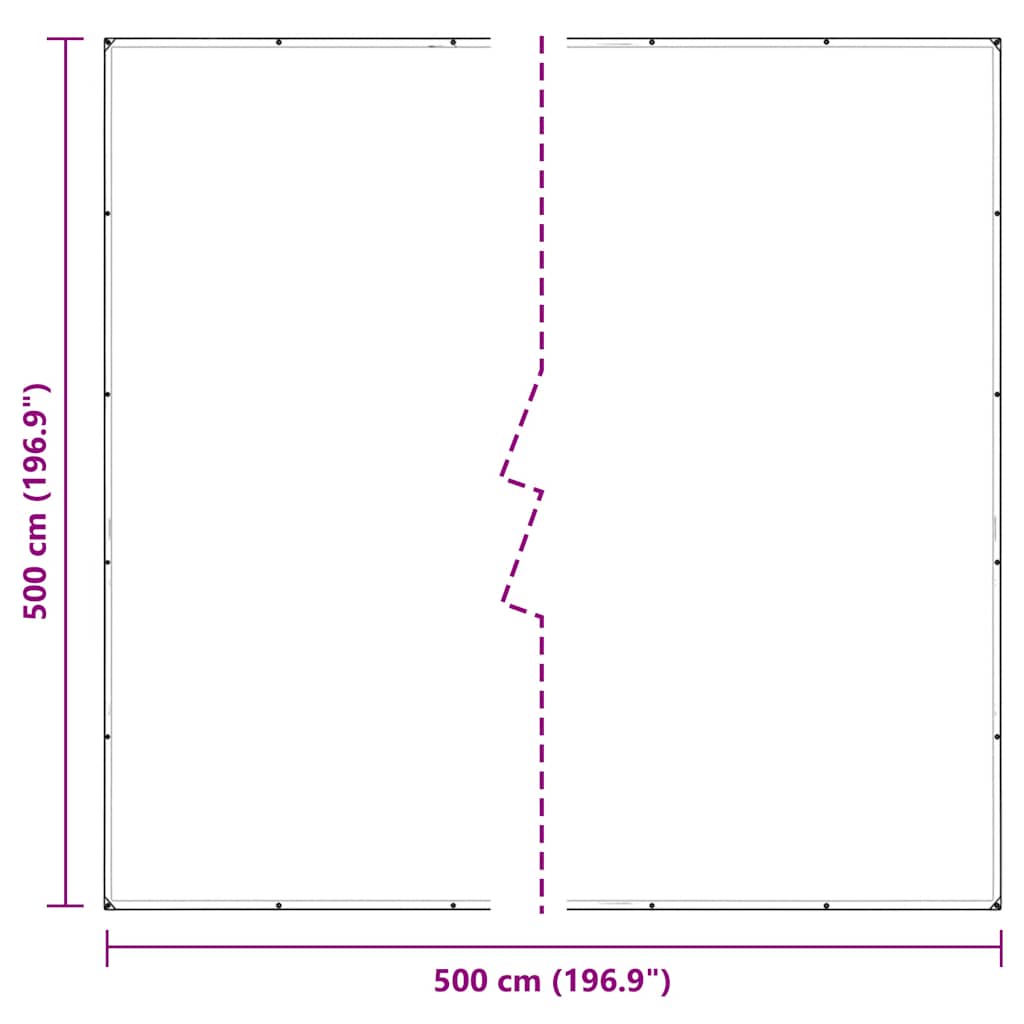 klar presenning med øjer 5x5 m PVC