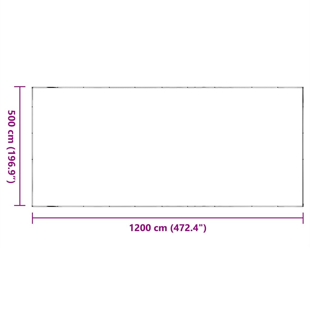 klar presenning med øjer 5x12 m PVC