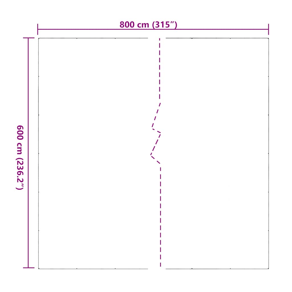 klar presenning med øjer 6x8 m PVC